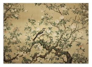 Fototapeta, Pták abstraktní chinoiserie - 400x280 cm