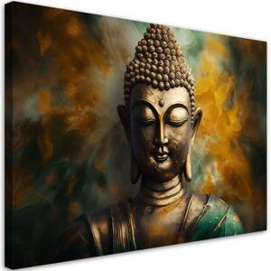Obraz na plátně, buddha zenové listy - 60x40 cm