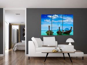 Loďky na mori, obraz (Obraz 120x80cm)