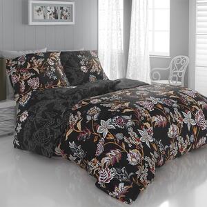 Saténové posteľné obliečky GLORIA hnedá francúzska posteľ