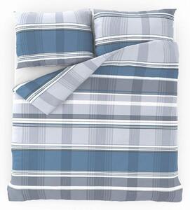 Saténové posteľné obliečky PALOMAR modrá francúzska posteľ