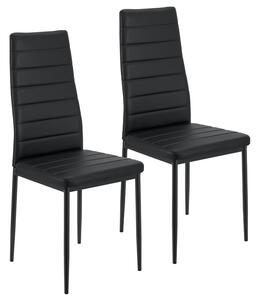 Jedálenská stolička Loja 2ks set - čierna