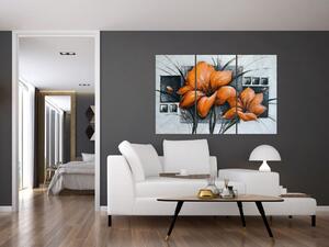 Obraz oranžovej kvety (Obraz 120x80cm)