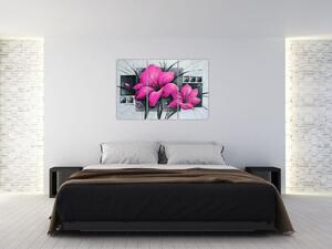 Obraz ružové kvety (Obraz 120x80cm)