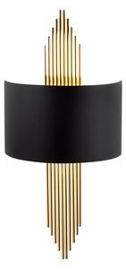 Dizajnová nástenná lampa Daishiro čierna / zlatá