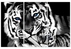 Tiger s mláďaťom, obraz (Obraz 120x80cm)