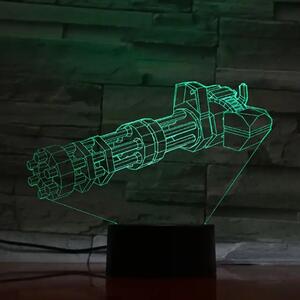 3Dmix 3DL-SMRT026 – 3D LED nočná lampa - Minigun (Smart)