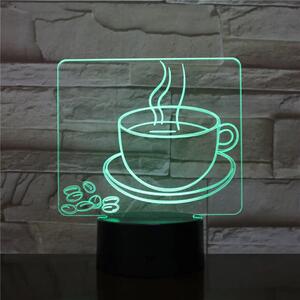 3Dmix 3DL-DRGB033 – 3D LED nočná lampa - Káva (Dual RGB)