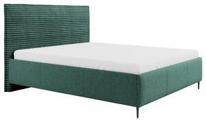 ČALÚNENÁ POSTEĽ, 180/200 cm, drevo, textil, kompozitné drevo, tmavozelená Hom`in - Postele