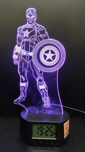 3Dmix 3DL-DRGB034 – 3D LED nočná lampa - Kapitán Amerika (Captain America) (Dual RGB)