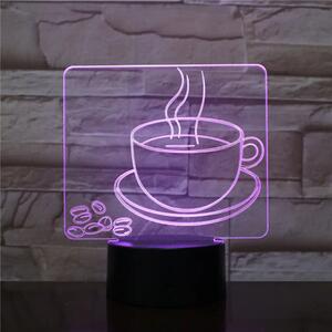 3Dmix 3DL-BTB033 – 3D LED nočná lampa - Káva (Bluetooth reproduktor - farba biela)