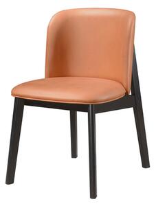 Oranžová drevená stolička RINDO