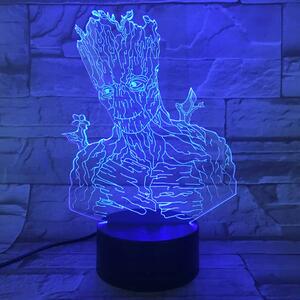 3Dmix 3DL-DRGB039 – 3D LED nočná lampa - Groot (Grút) (Dual RGB)