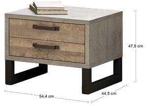 Nočný stolík so zásuvkami Bova BC - pieskový dub / woodcon
