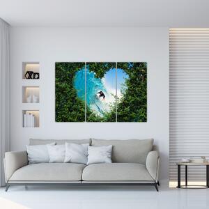 Abstraktný obraz surfistov (Obraz 120x80cm)