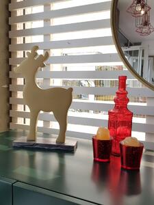 Hanah Home Drevená dekorácia Mini Deer 30 cm zlatá