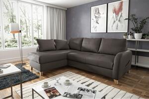ROHOVÁ SEDAČKA, textil, koža, tmavohnedá Livetastic - Sedačky, Online Only