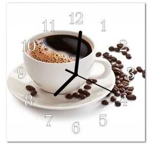 Nástenné hodiny káva 30x30cm III - plexi