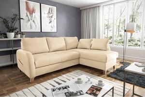 ROHOVÁ SEDAČKA, textil, koža, béžová Livetastic - Sedačky, Online Only
