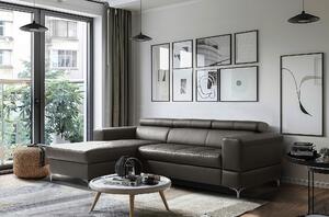 ROHOVÁ SEDAČKA, textil, koža, tmavohnedá Livetastic - Sedačky, Online Only