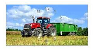 Nástenné hodiny traktor 30x60cm XII - plexi