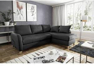 ROHOVÁ SEDAČKA, textil, koža, čierna Livetastic - Sedačky, Online Only