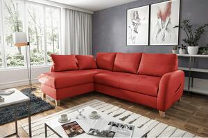 ROHOVÁ SEDAČKA, textil, koža, červená Livetastic - Sedačky, Online Only
