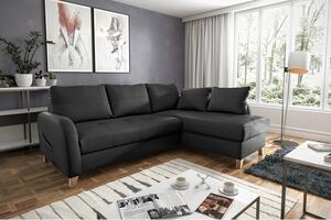 ROHOVÁ SEDAČKA, textil, koža, čierna Livetastic - Sedačky, Online Only