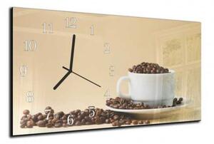 Nástenné hodiny káva 30x60cm XXIII - plexi