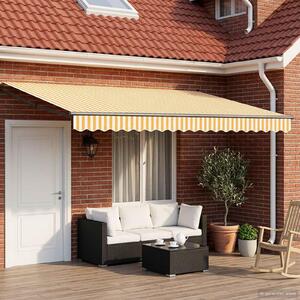 Maison Exclusive – Elektrická solárna markíza, rozmery 4 x 2 metre, žlto-biela
