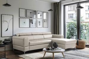 ROHOVÁ SEDAČKA, textil, koža, platinová Livetastic - Sedačky, Online Only