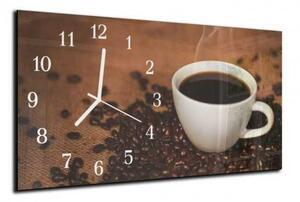 Nástenné hodiny káva 30x60cm XLII - plexi