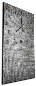 Nástenné hodiny šedý jeans 30x60cm - plexi