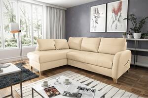 ROHOVÁ SEDAČKA, textil, koža, béžová Livetastic - Sedačky, Online Only