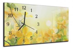 Nástenné hodiny kvet 30x60cm XIV - plexi