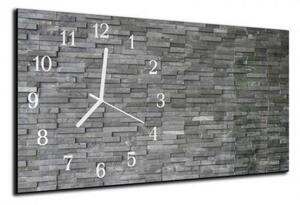Nástenné hodiny šedý abstrakt 30x60cm XXXVII - plexi