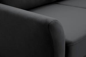 Rohová sedačka OMEGA s 2 úložnými kontajnermi, grafitová pravá