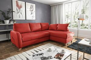 ROHOVÁ SEDAČKA, textil, koža, červená Livetastic - Sedačky, Online Only