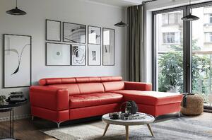 ROHOVÁ SEDAČKA, koža, textil, červená Livetastic - Sedačky, Online Only