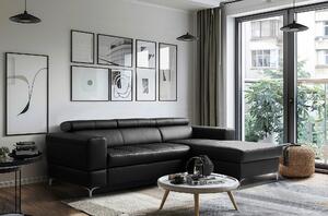 ROHOVÁ SEDAČKA, textil, koža, čierna Livetastic - Sedačky, Online Only