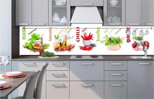 Samolepiace tapety za kuchynskou linku, rozmer 260 cm x 60 cm, korenie, DIMEX KI-260-003