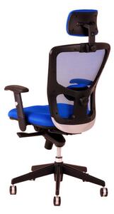 Kancelárska stolička na kolieskach Office Pro DIKE SP – s podrúčkami a opierkou hlavy Čierna DK 10