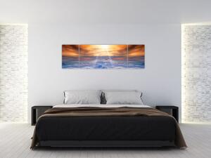 Moderný obraz - slnko nad oblaky (Obraz 170x50cm)
