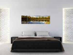 Obraz na stenu - lesné jazierko (Obraz 170x50cm)