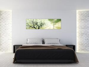 Jarný strom - moderný obraz (Obraz 170x50cm)