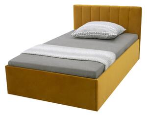 Horčicová čalúnená posteľ LETTI II 120x200 cm