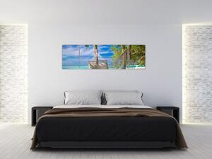 Obraz ležadla na pláži (Obraz 170x50cm)