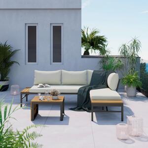 TERASOVÁ SEDACIA SÚPRAVA drevo, kov, textil Ambia Garden - Série záhradného nábytku