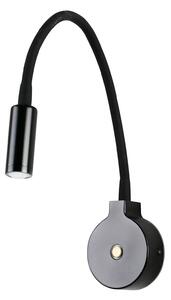 Nástenné LED Pixie s flexibilným ramenom, čierne