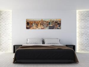 Moderný obraz do bytu - mrakodrapy (Obraz 170x50cm)